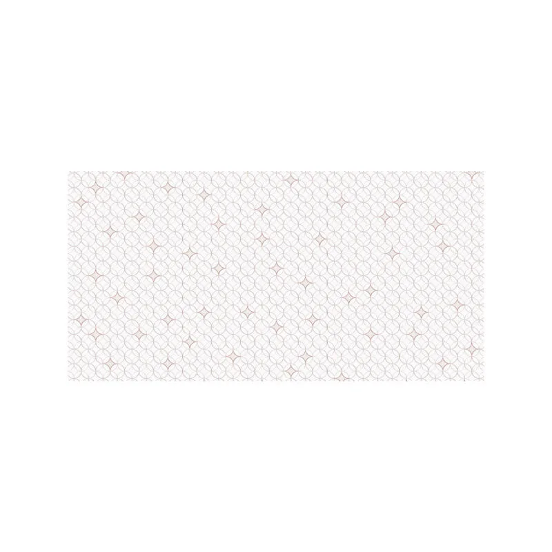 Mayólica Decorado Amapola New Ivory 30x60 cm brillante con diseño geométrico decorativo para paredes modernas y elegantes.