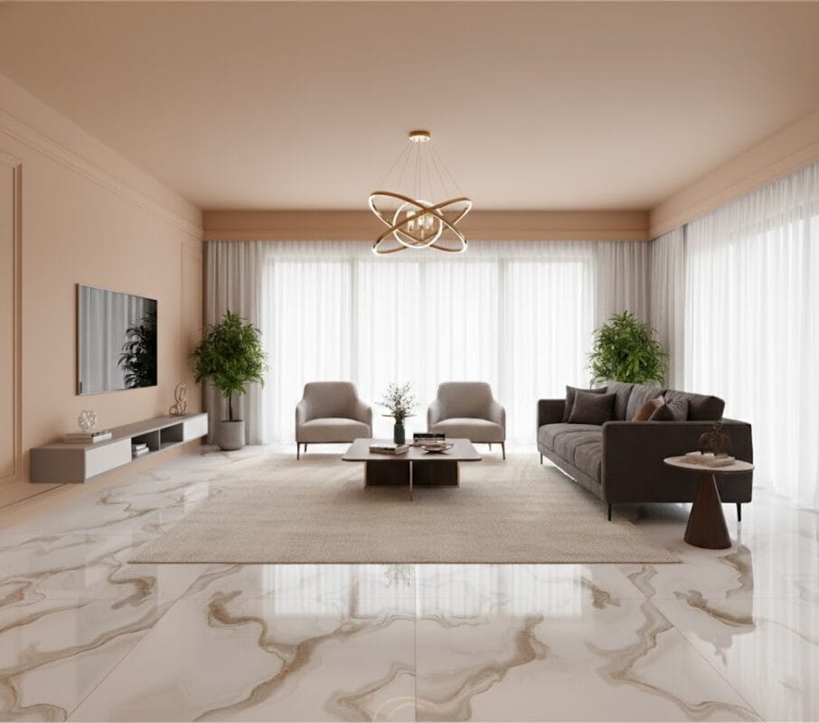 Porcelanato vitrificado nacar 60x60 cm, ideal para salas, comedores y dormitorios. Enciéntalo en www.marketceramico.com