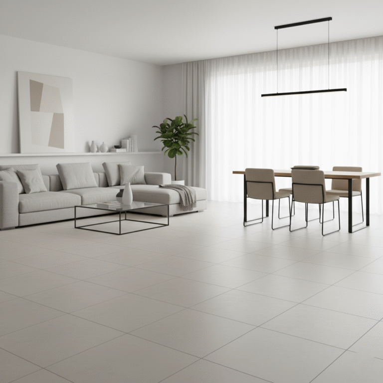 Porcelanato unicolor hueso 60x60 cm brillante, ideal para salas, comedores, locales comerciales y dormitorios. Encuentalo en www.marketceramico.com