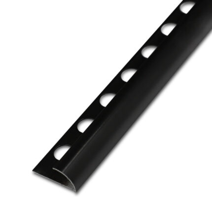 PERFIL DE ALUMINIO NEGRO MATE X 2.4O MTS