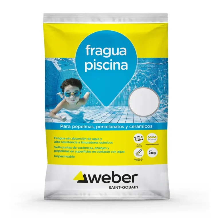 Fragua para piscina Weber Turquesa 5 kg resistente al cloro y humedad | MARKET CERAMICO