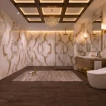 Tablón cerámico tipo madera Larice II noce 30×60 cm, acabado mate, 6 caras variadas, ideal para paredes pisos de tránsito medio.