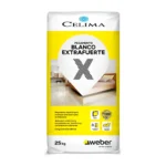 Pegamento Blanco Extra Fuerte Celima 25kg para porcelanatos y cerámicos en MARKET CERÁMICO