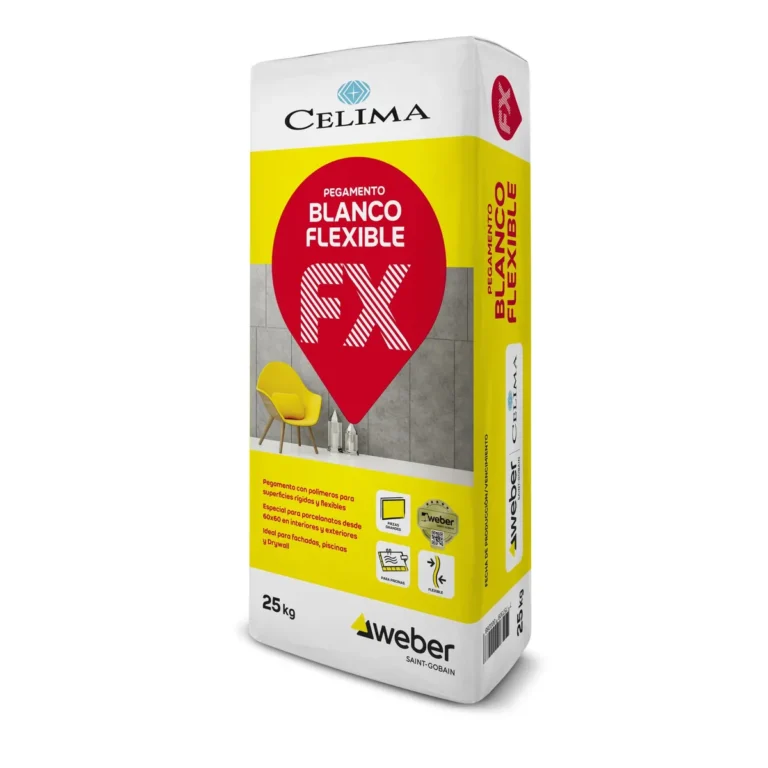 Pegamento Blanco Flexible Celima 25kg para porcelanatos y cerámicos en MARKET CERÁMICO