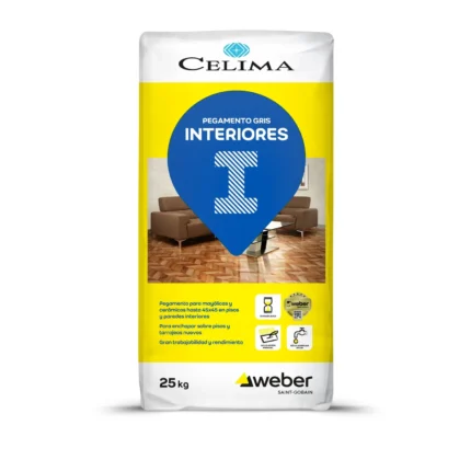 PEGAMENTO CELIMA GRIS INTERIORES 25 KG