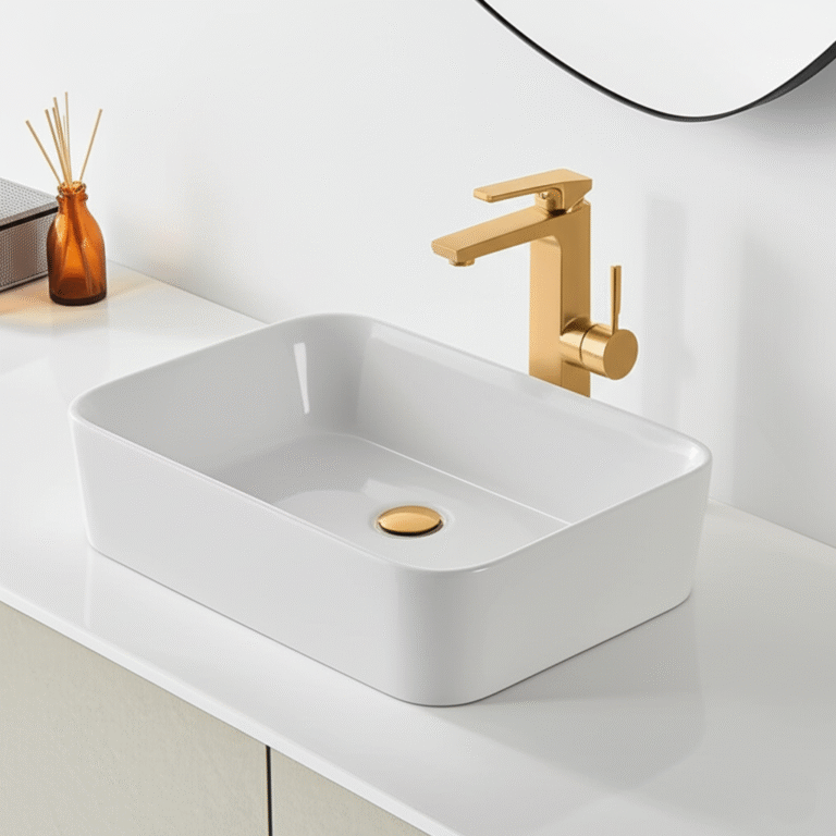bowl blanco para baño