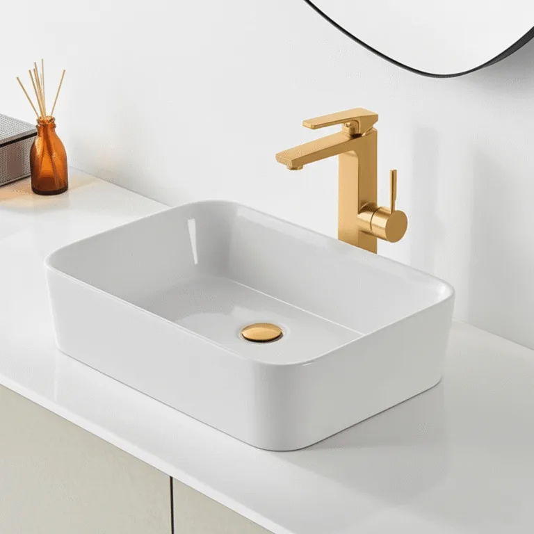 bowl blanco para baño