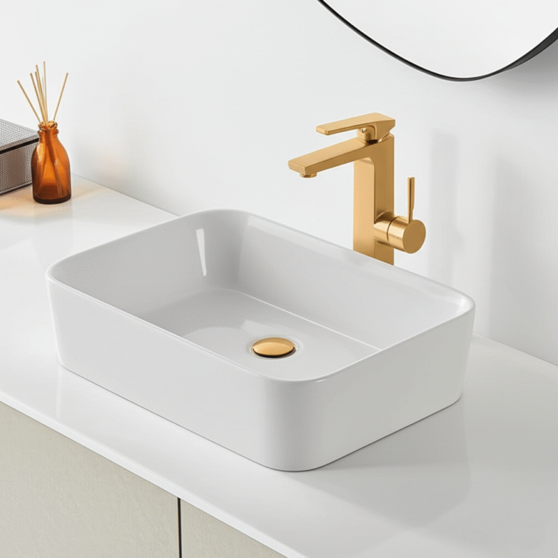 bowl blanco para baño