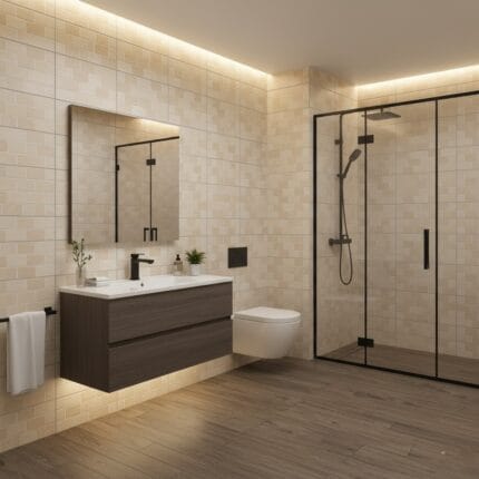 Mayolica brick ondas HUESO 30x60 cm, con acabado brillante para muros modernos y elegantes. Encuéntralo en www.marketceramico.com