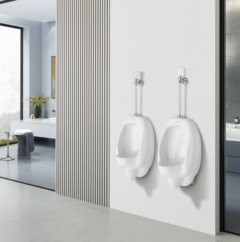 Urinario Sahara blanco, moderno y funcional. Ideal para baños comerciales y domésticos. Cómpralo en www.marketceramico.com