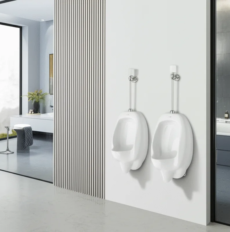 Urinario Sahara blanco, moderno y funcional. Ideal para baños comerciales y domésticos. Cómpralo en www.marketceramico.com