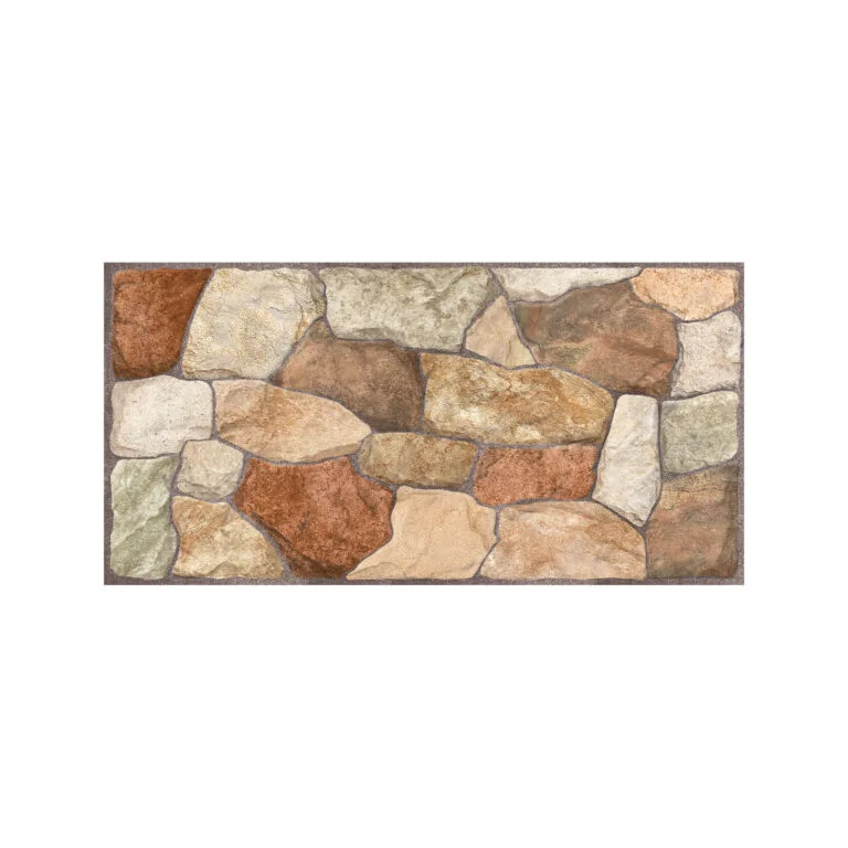 Fachaleta YUNGAY NEW beige 30×60 cm con acabado brillante tipo piedra, diseño moderno para muros interiores y exteriores.