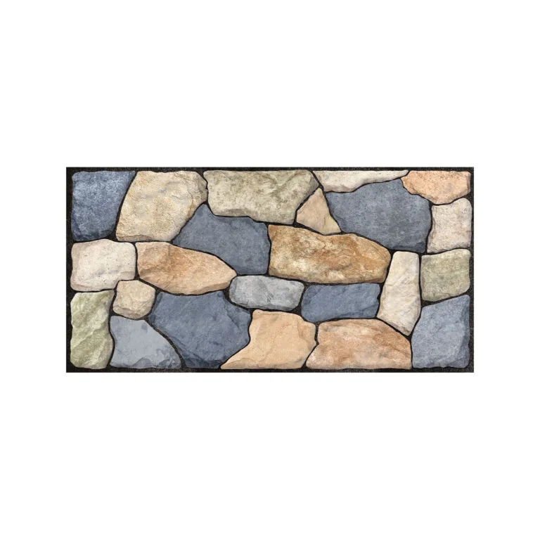 Fachaleta YUNGAY NEW MIX 30×60 cm de acabado brillante, inspirada en piedra natural, ideal para muros decorativos modernos.