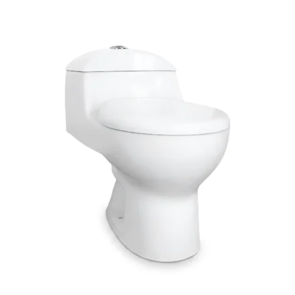 Inodoro One Piece Balanz Blanco Descarga Dual, sanitario moderno de una pieza, ahorrador de agua y diseño elegante para baños en Perú