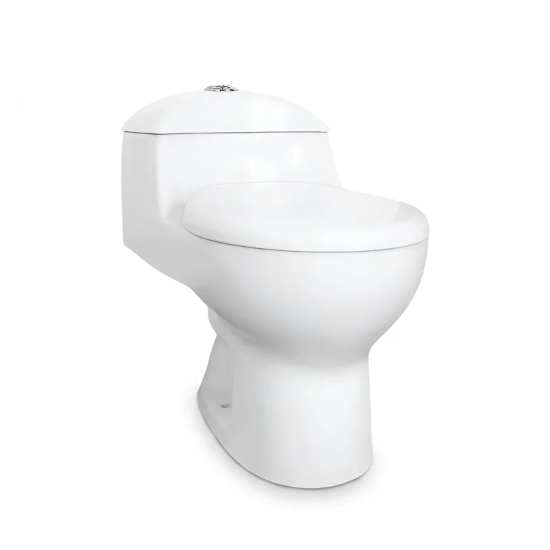 Inodoro One Piece Balanz Blanco Descarga Dual, sanitario moderno de una pieza, ahorrador de agua y diseño elegante para baños en Perú