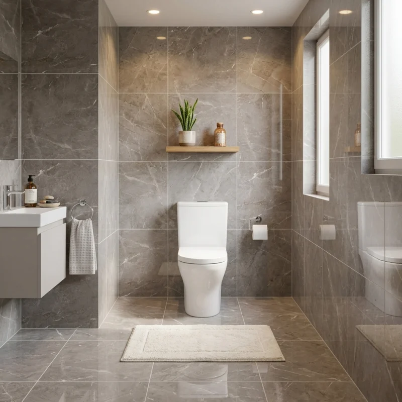 Inodoro One Piece Savelli Blanco Trébol con descarga dual y diseño minimalista para baños modernos.