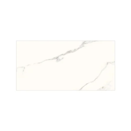 Mayólica Treviso New White 30x60 cm brillante con diseño tipo mármol y vetas grises para paredes modernas y elegantes.