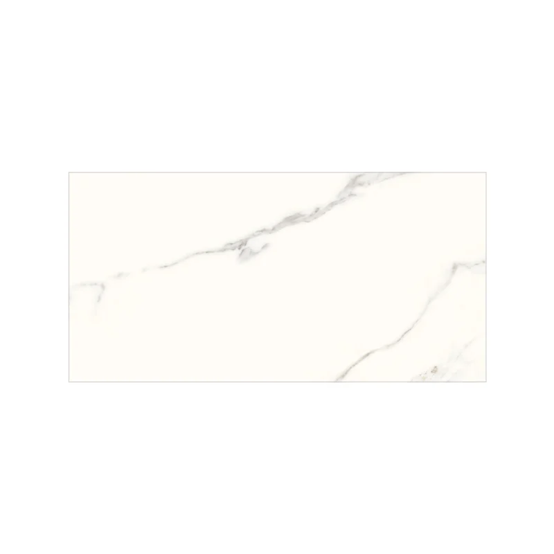 Mayólica Treviso New White 30x60 cm brillante con diseño tipo mármol y vetas grises para paredes modernas y elegantes.