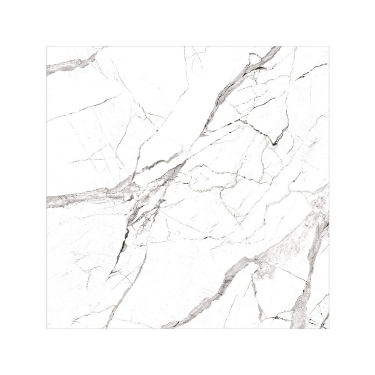 Cerámico aurora bianca 60x60 cm color blanco con vetas negras, ideal para pisos y paredes modernas -MarketCeramico