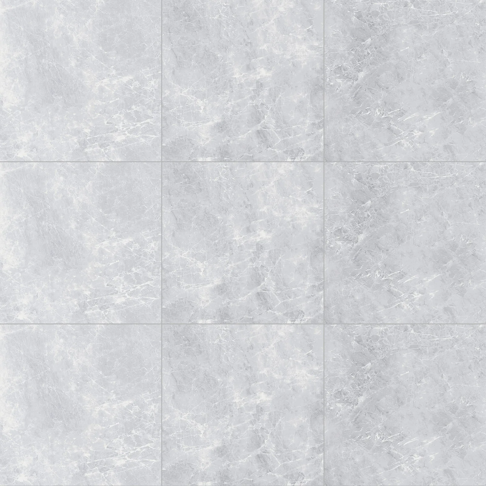 Piso Cerámico Colonia II Gris 60x60, acabado brillante con vetas marmolizadas para interiores elegantes
