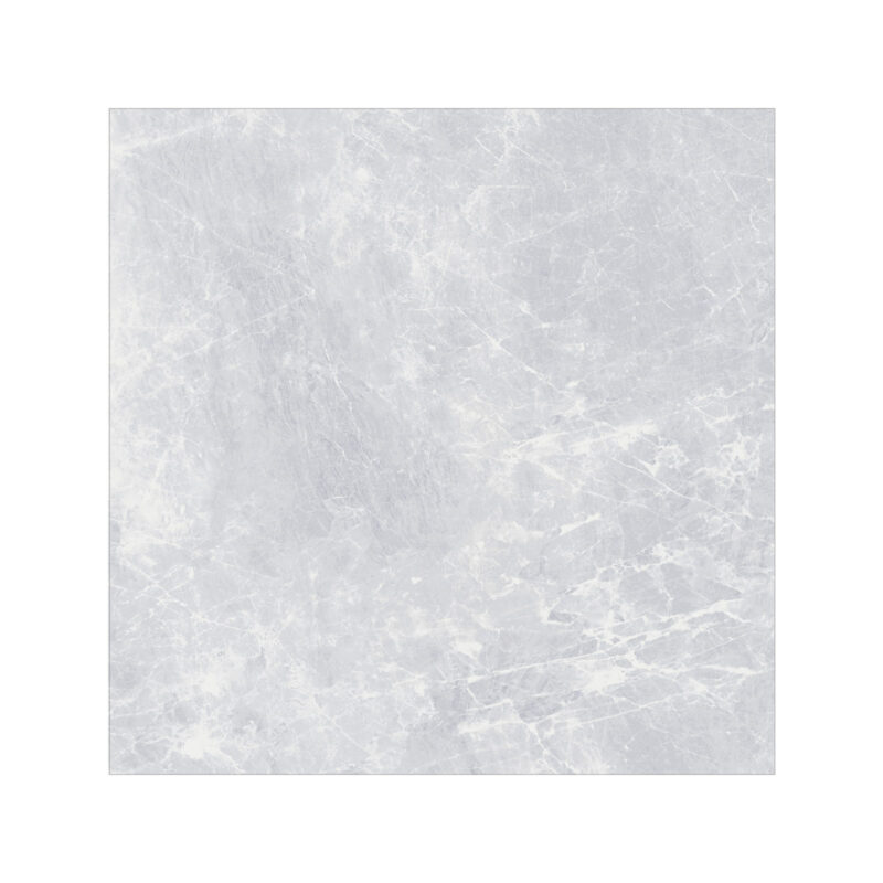 Piso Cerámico Colonia II Gris 60x60, acabado brillante con vetas marmolizadas para interiores elegantes