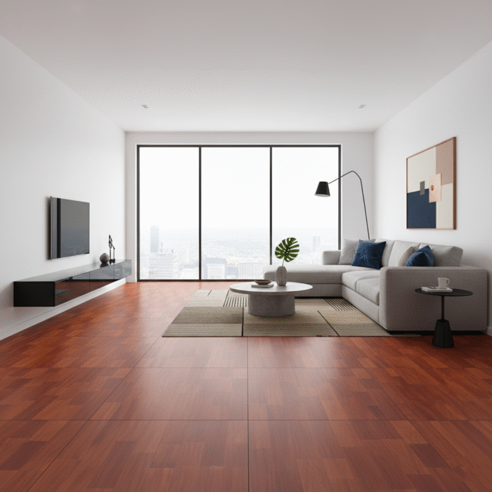 Piso dallas new caramelo 60x60 cm – diseño cálido tipo parquet en tonos madera, ideal para salas y comedores. Disponible en marketceramico.com