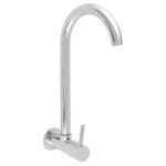 Llave memphis de pared para cocina en bronce cromado con perilla metálica y aireador. Encuéntralo en www.marketceramico.com