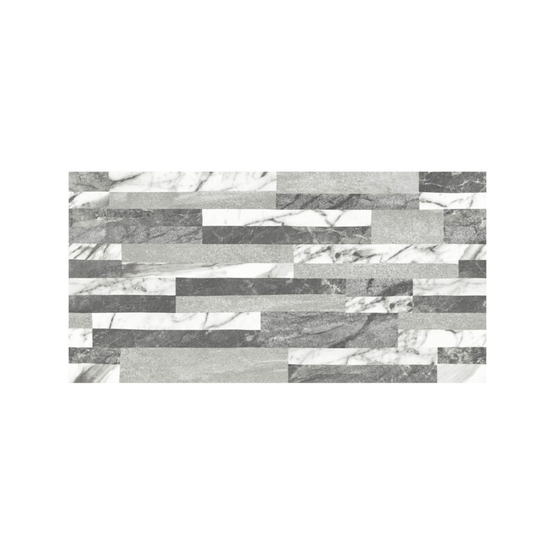 Fachaleta Cayaltí Plus Mix Gris Brillo 30x60 cm, diseño tipo piedra natural con acabado brillante para muros modernos y elegantes. Encuéntralo en www.marketceramico.com