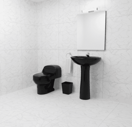 Piso perlado blanco 45×45 cm, inspirado en la belleza del mármol para pisos y paredes modernas. Disponible en MarketCerámico.com