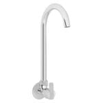 Llave veneto de pared para cocina en bronce cromado con perilla metálica y aireador. Encuéntralo en www.marketceramico.com