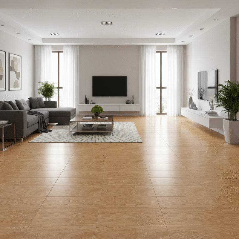 Cerámico madera piso Amber beige 60x60 cm con diseño tipo madera, ideal para pisos modernos y acogedores - MarketCeramico