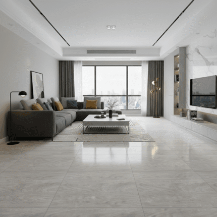 Cerámico madera piso Amber Gris 60x60 cm con diseño tipo madera, ideal para pisos modernos y acogedores - MarketCeramico