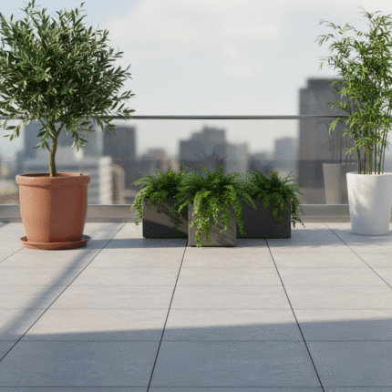 Piso Cemento Piso Concreto Gris 45x45 cm mate con puntos pronunciados, resistente y moderno para alto tráfico. Encuentralo en marketcemico.com