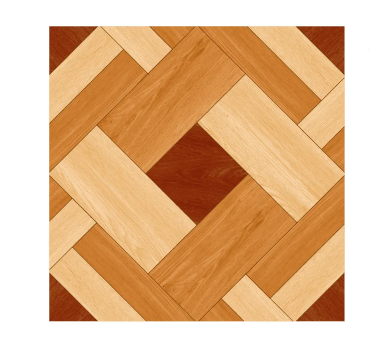 Piso cerámico Huelva Plus Natural 60x60 brillante maderado geométrico tonos caramelo y beige | Tránsito medio | Market Cerámico Perú