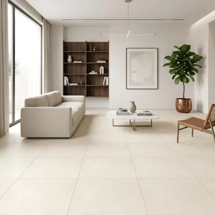 Piso mate 60x60 color hueso Vita cerámico ideal para sala cocina y baño Market Cerámico
