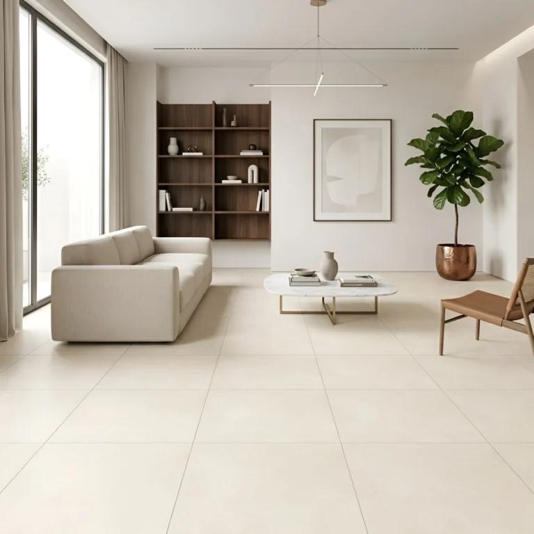Piso mate 60x60 color hueso Vita cerámico ideal para sala cocina y baño Market Cerámico