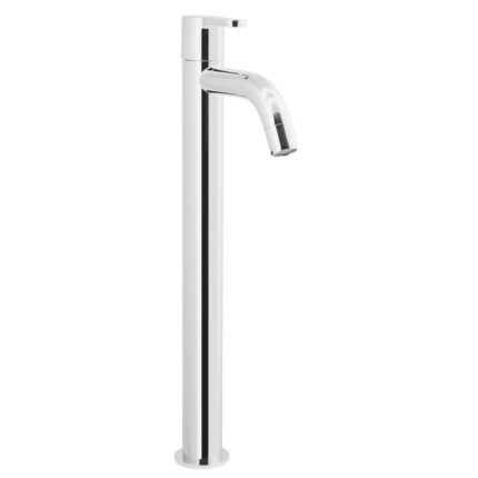 Llave belize pico alto para lavadero en bronce cromado con perilla acrilico y aireador. Encuéntralo en www.marketceramico.com