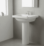 Llave toscana para lavadero en bronce cromado con perilla metálica y aireador. Encuéntralo en www.marketceramico.com