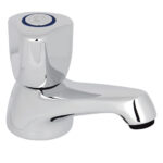 Llave NEOPLUS para lavadero en bronce cromado con perilla metálica y aireador. Encuéntralo en www.marketceramico.com