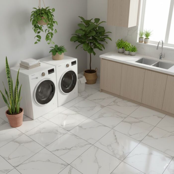 Piso Calacatta Andino 45x45 cm, acabado brillante y resistente, ideal para sala, baño, cocina y más. Perfecto para tráfico medio, combina elegancia y durabilidad. Encuéntralo en www.marketceramico.com