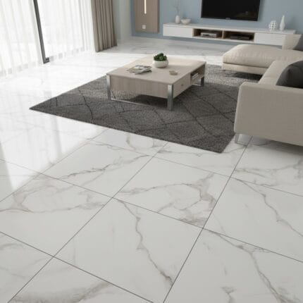 Piso Calacatta Andino 45x45 cm, acabado brillante y resistente, ideal para sala, baño, cocina y más. Perfecto para tráfico medio, combina elegancia y durabilidad. Encuéntralo en www.marketceramico.com