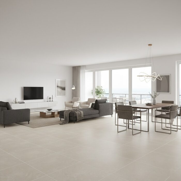 Piso Terre marfil 45x45 cm mate resistente para sala, baño, cocina, locales comerciales, etc. De tráfico alto. Encuentralo en www.marketcemico.com