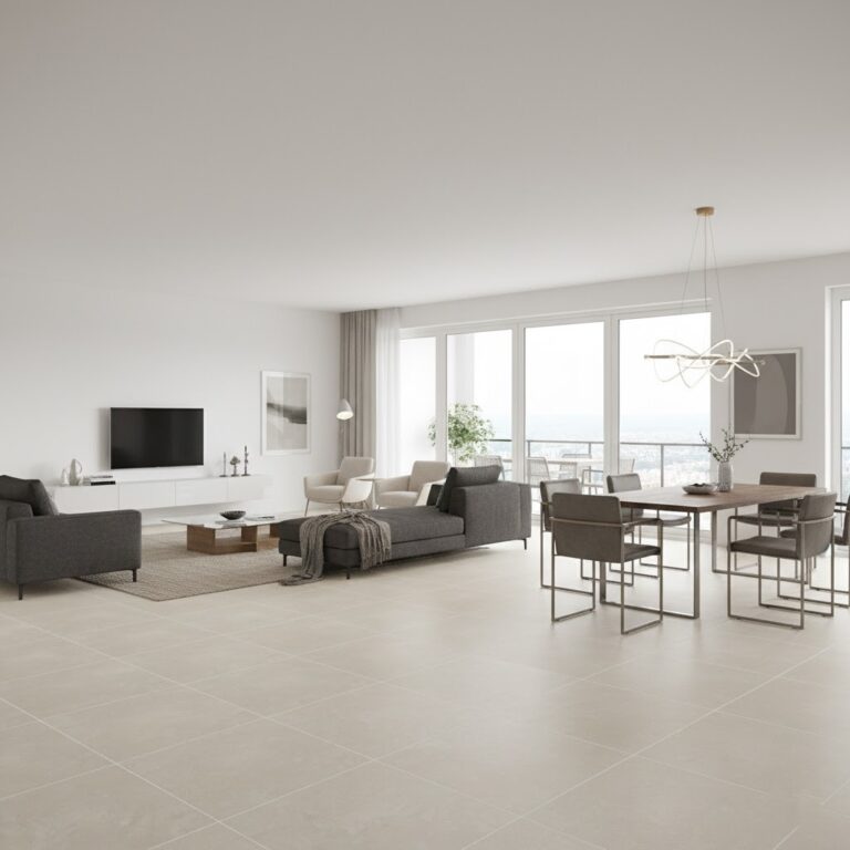 Piso Terre marfil 45x45 cm mate resistente para sala, baño, cocina, locales comerciales, etc. De tráfico alto. Encuentralo en www.marketcemico.com