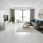 Piso Orion Gris 45x45 cm semi mate con puntos pronunciados, resistente para sala, baño, cocina,etc. De tráfico medio. Encuentralo en www.marketcemico.com