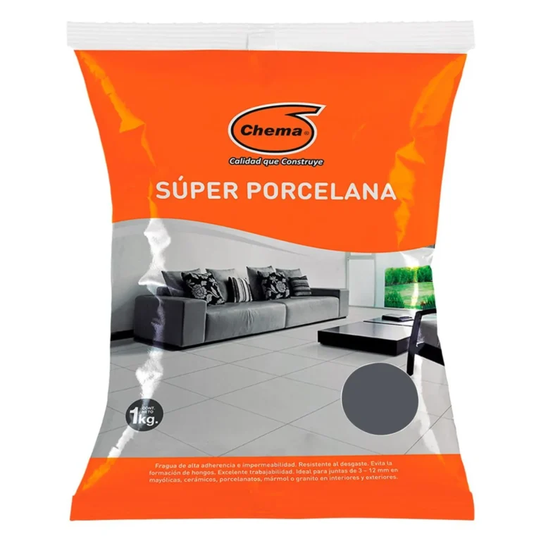 Fragua Súper Porcelana grafito 1kg impermeable, duradera y fácil de aplicar. No se agrieta ni pierde color. Encuéntrala en www.marketceramico.com