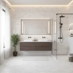 Cerámico FLORENCIA WHITE 60x60 cm color blanco con vetas negras, ideal para pisos y paredes modernas. Enciéntalo en www.marketceramico.com