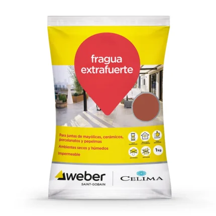 Fragua Premium crepúsculo 1kg Celima Weber. Impermeable, duradera y fácil de aplicar. No se agrieta ni pierde color. Encuéntrala en www.marketceramico.com