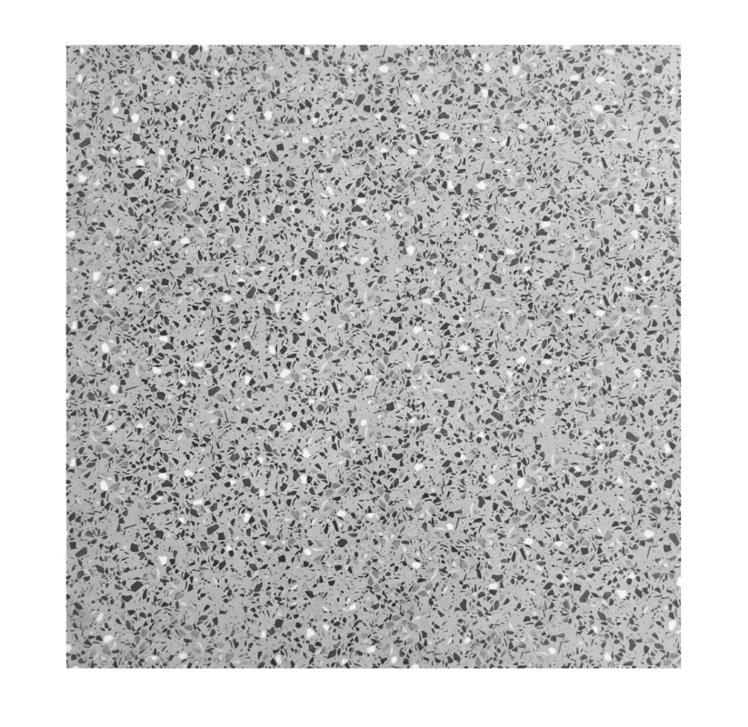 LPY66013 Porcelanato vitrificado tipo granito 60x60 cm con acabado brillante, diseño inspirado en mármol granítico de grano fino en tonos grises. Superficie elegante, resistente y de fácil mantenimiento, ideal para salas, comedores y mesones de cocina. Disponible en www.marketceramico.com