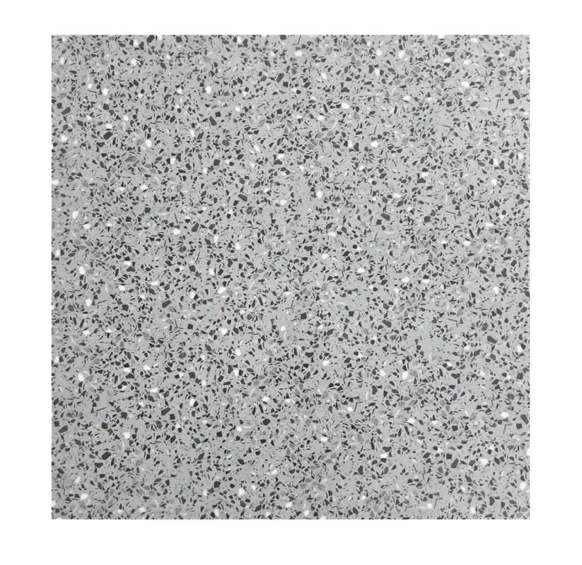 LPY66013 Porcelanato vitrificado tipo granito 60x60 cm con acabado brillante, diseño inspirado en mármol granítico de grano fino en tonos grises. Superficie elegante, resistente y de fácil mantenimiento, ideal para salas, comedores y mesones de cocina. Disponible en www.marketceramico.com