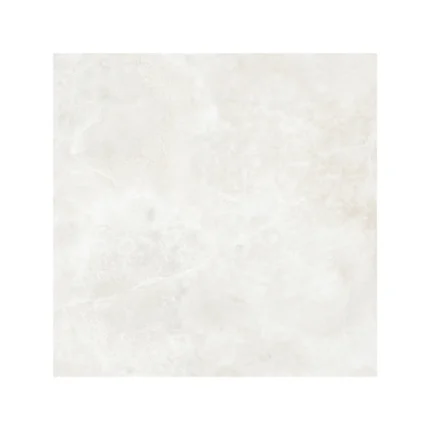 Piso cerámico marmolizado Ceniza 60x60 brillante color gris claro para alto tránsito.